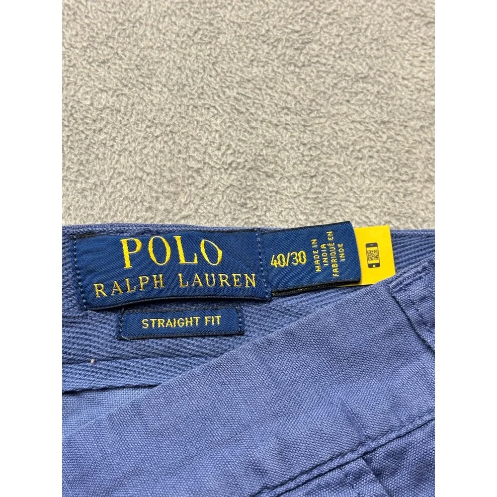 NEW Polo Ralph Lauren Straight Fit Linen Blend Pants Blue Heaven 40x30